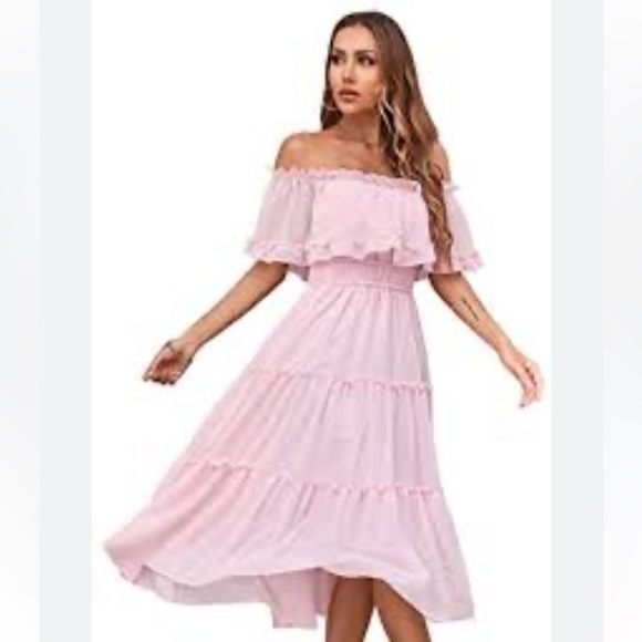 🆕 Pink Maxi Dress size L - Picture 6 of 6